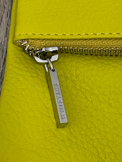 Whistles Chapel Foldover Yellow Clutch Bag