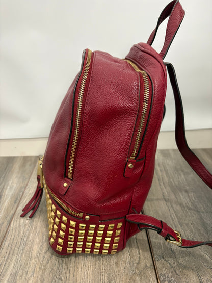 Michael Kors Rhea Red Leather Backpack