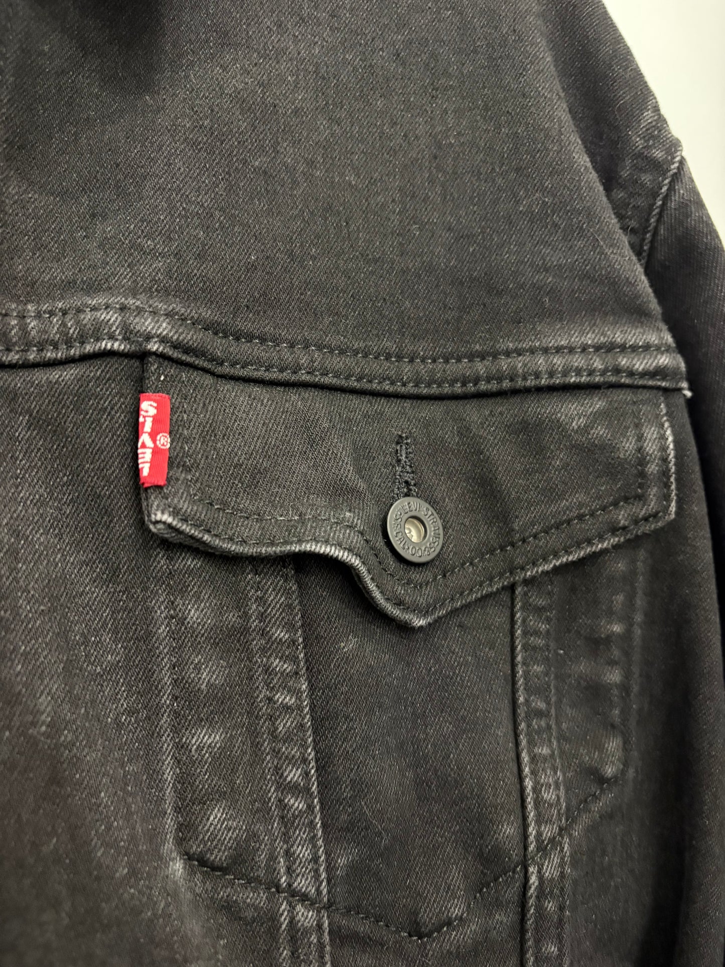 Levi’s Premium Men’s Black Denim Jacket Size M