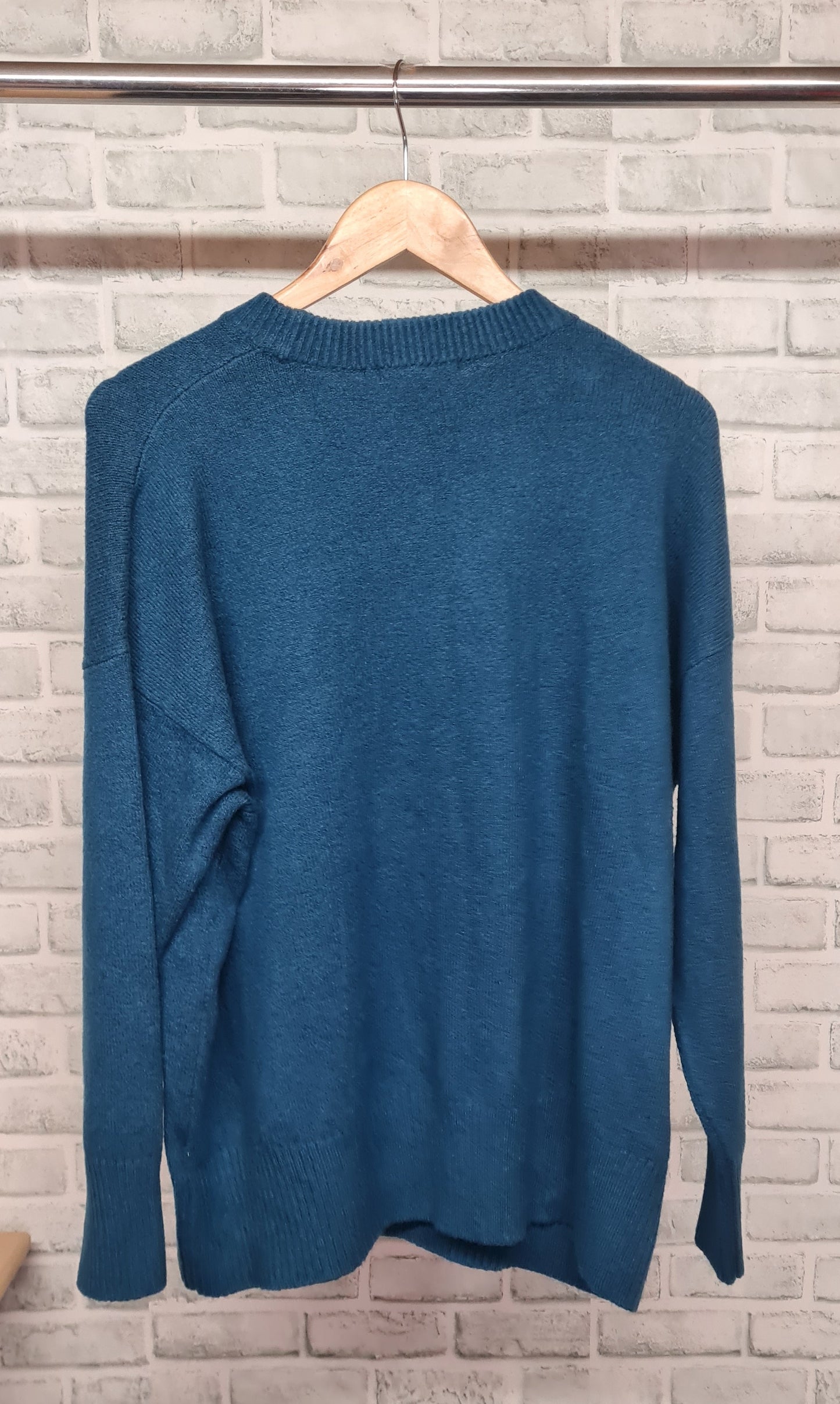 White Stuff Teal Forest Intarsia Jumper Size 18 BNWT