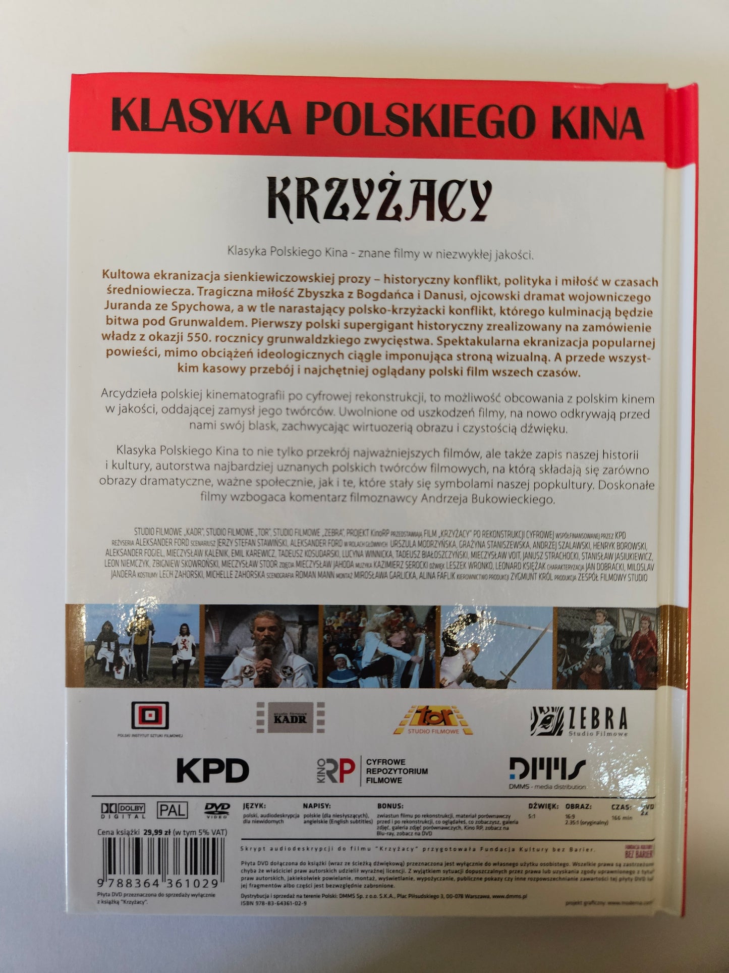 Aleksander Ford - Krzyzacy Polish DVD and book - Two DVDs included