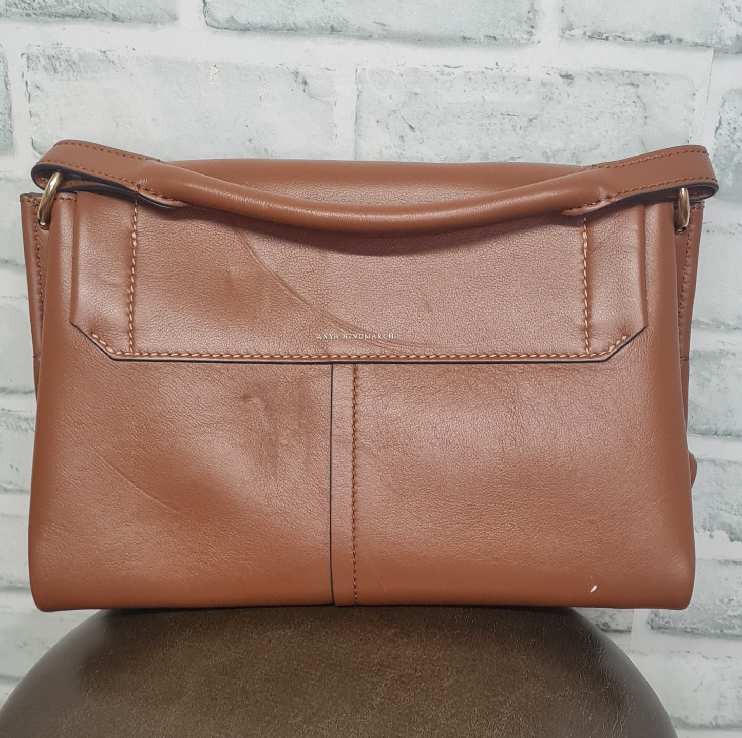 Anya Hindmarch Brown Soft Leather Rope Bow Bag