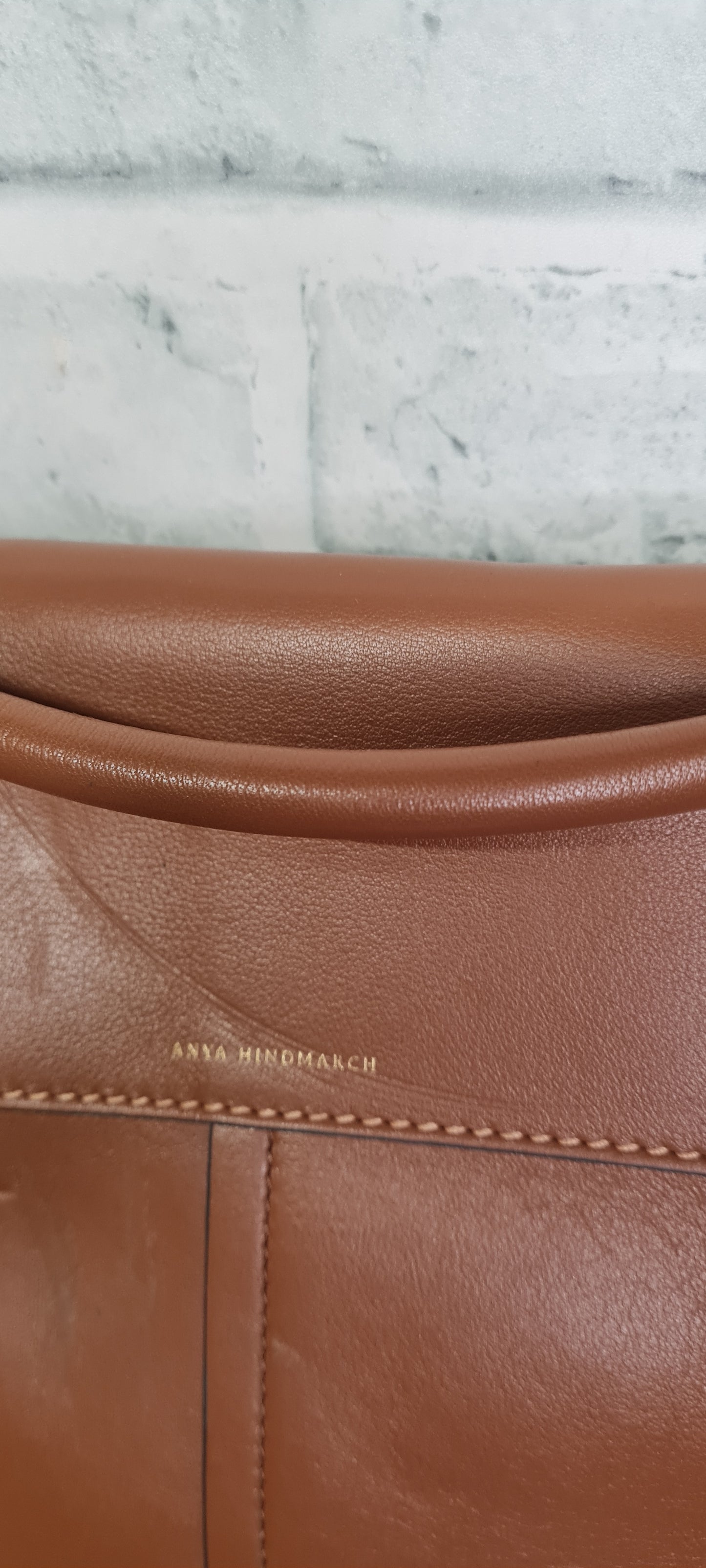 Anya Hindmarch Brown Soft Leather Rope Bow Bag