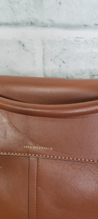 Anya Hindmarch Brown Soft Leather Rope Bow Bag