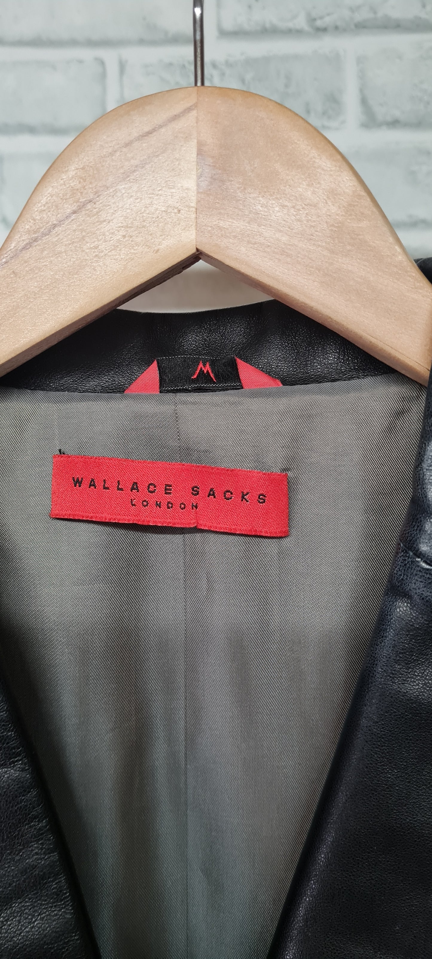 Wallace Sacks Blazer Style Leather Jacket Size 10