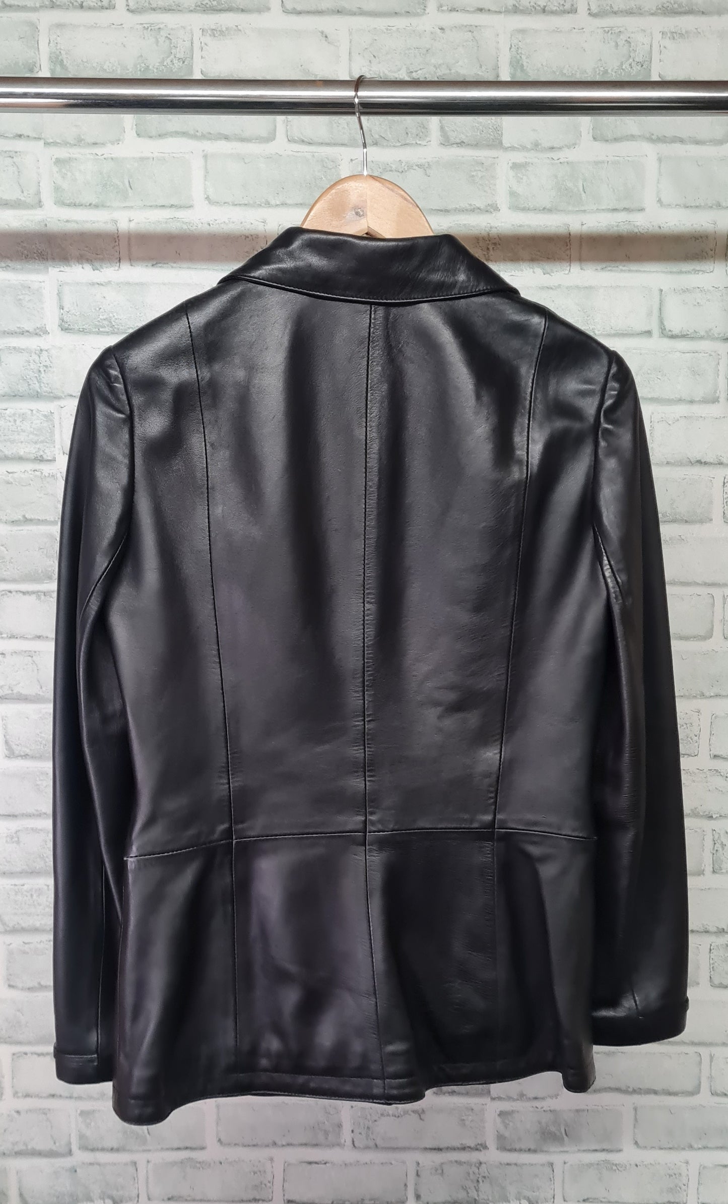 Wallace Sacks Blazer Style Leather Jacket Size 10