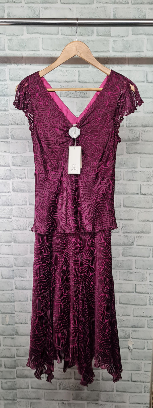 CC Petite Hot Pink Midi Dress Size 10 BNWT