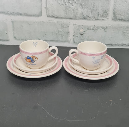 Vintage Wedgewood Peter Rabbit Two Tea Sets