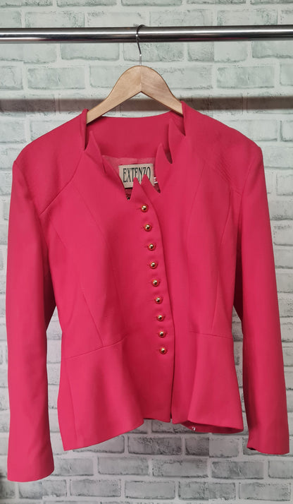 Vintage Extenzo Paris Pink Blazer Size 44