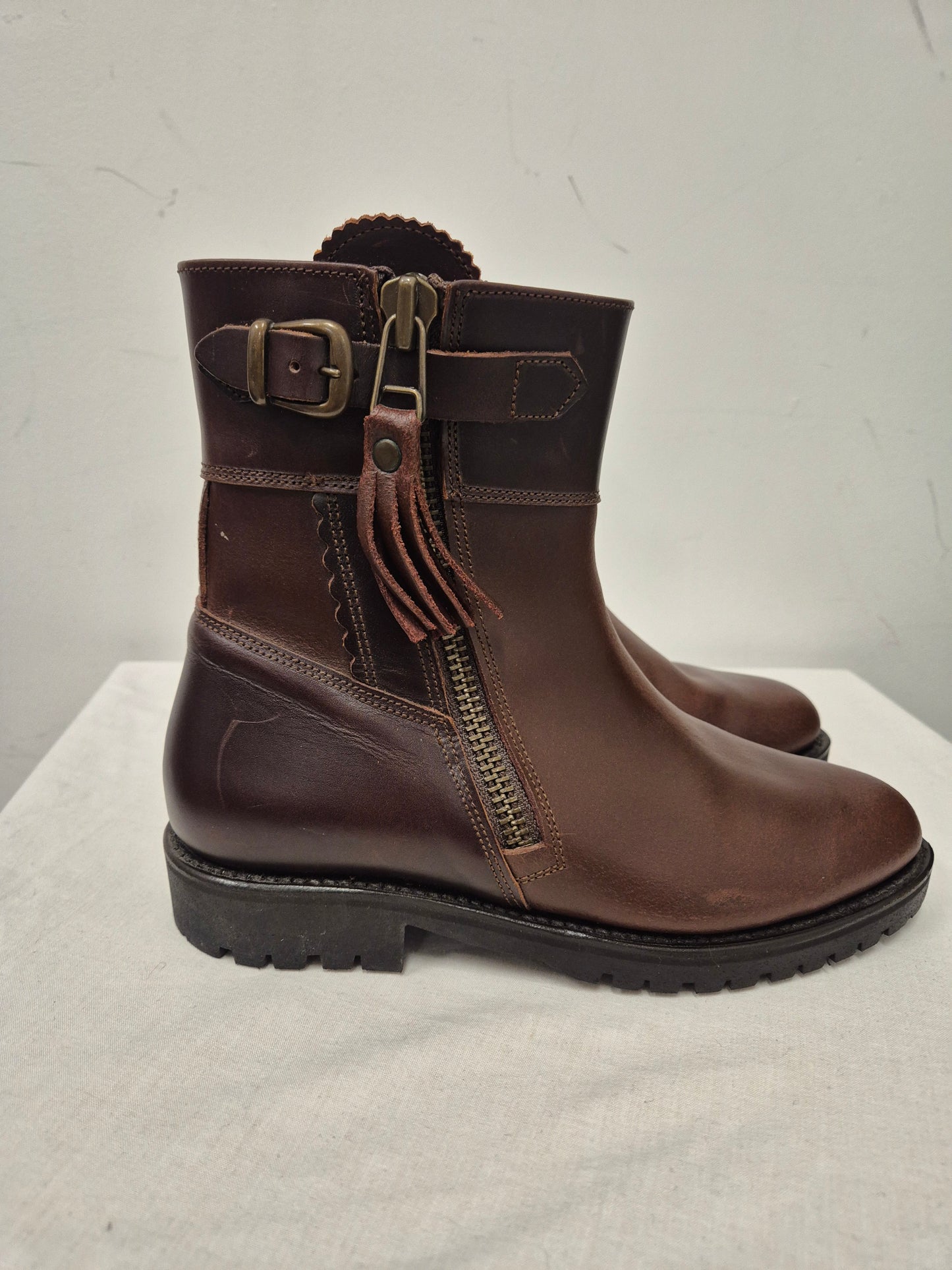 The House Of Bruar Brown Leather Boots Size 5