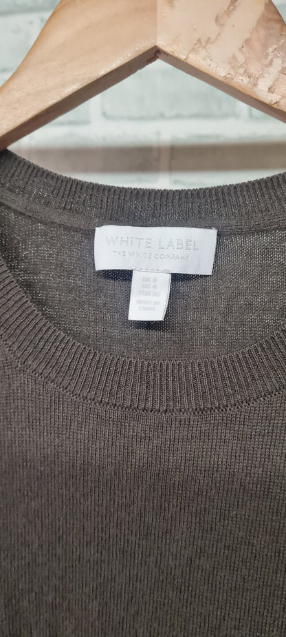 The White Company White Label Brown Knit Dress Size 8