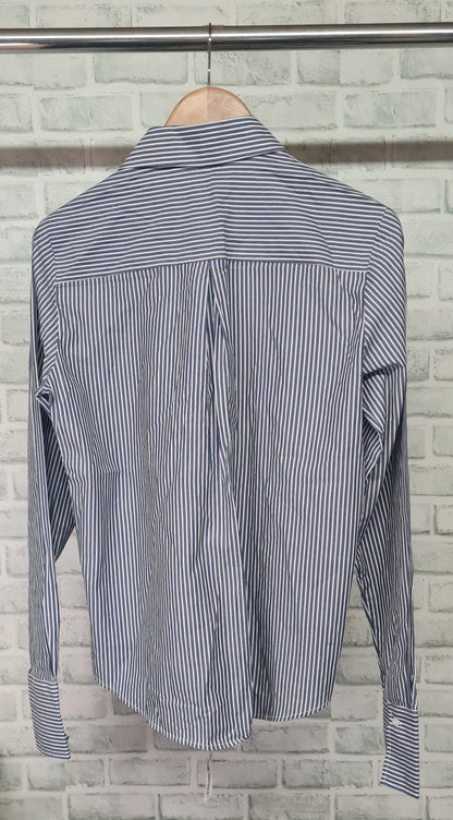 Lambert Woman Blue Pinstripe Shirt Size 40 BNWT