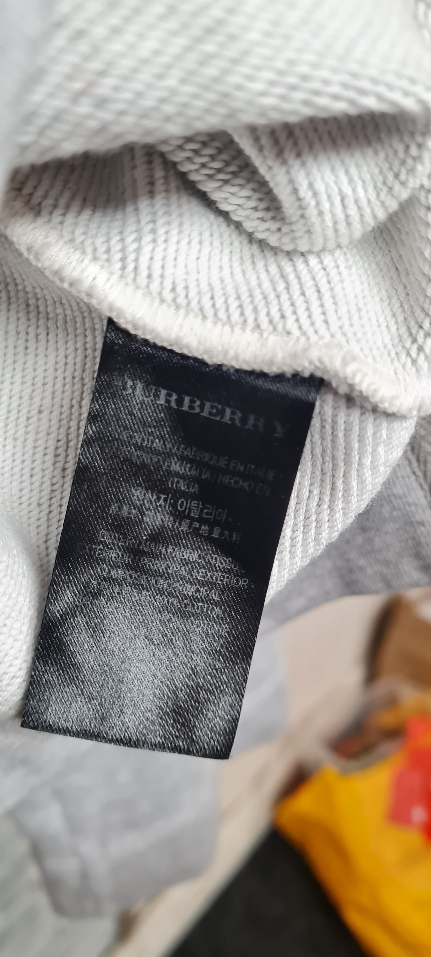 Burberry Grey Cropped Sweatshirt Size Small