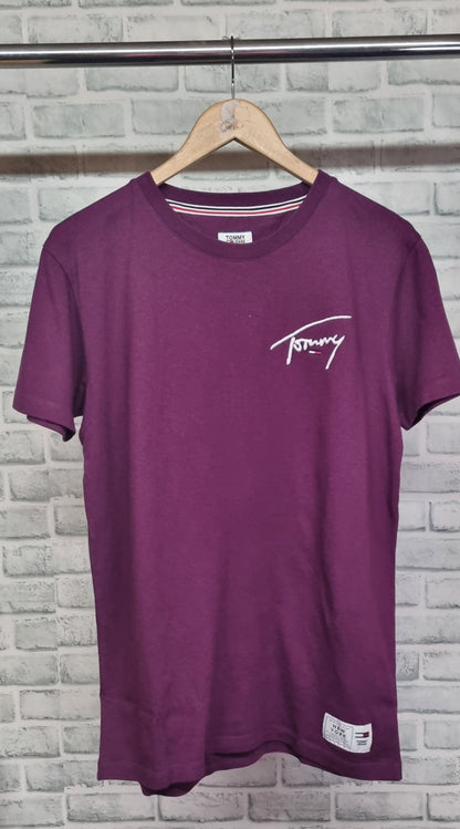 Tommy Jeans Purple Short Sleeve T-Shirt Size Small