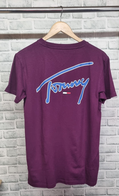 Tommy Jeans Purple Short Sleeve T-Shirt Size Small