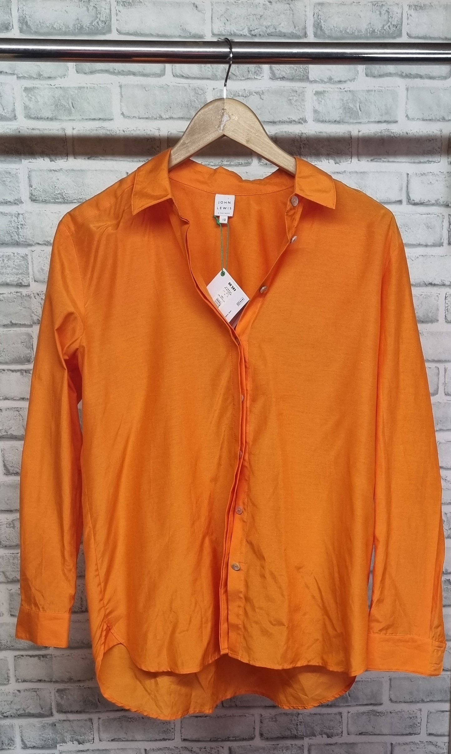 John Lewis Orange Shirt Size 10 BNWT