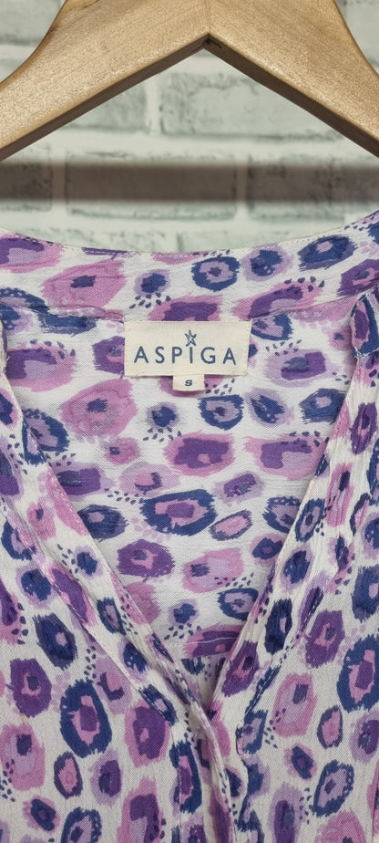 Aspiga Oversized Shirt Tunic with Pocket Detail and 3/4 Sleeves Size Small