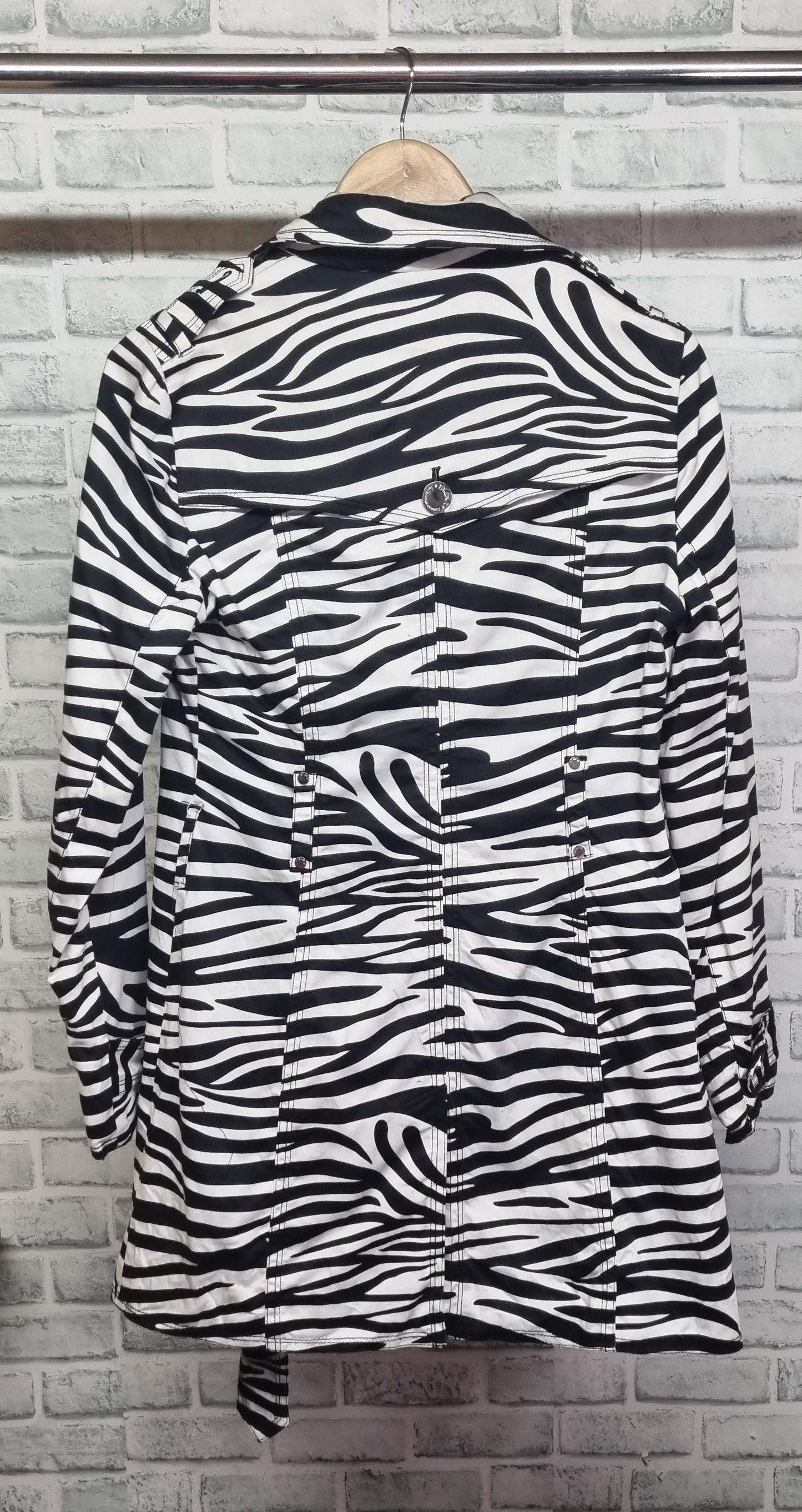 Star by Julien Macdonald Zebra Print Trench Size 10