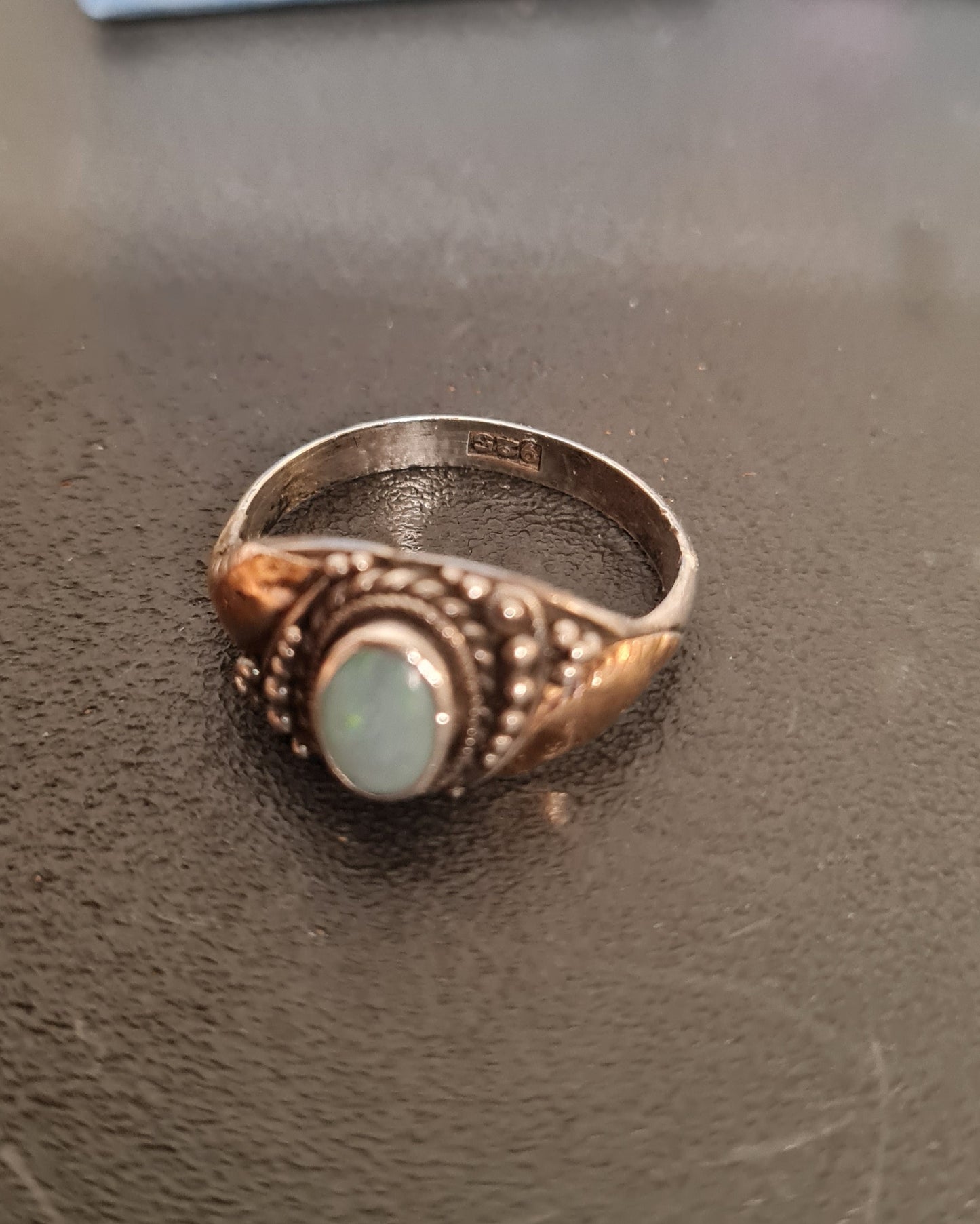 Vintage Silver Opal Ring