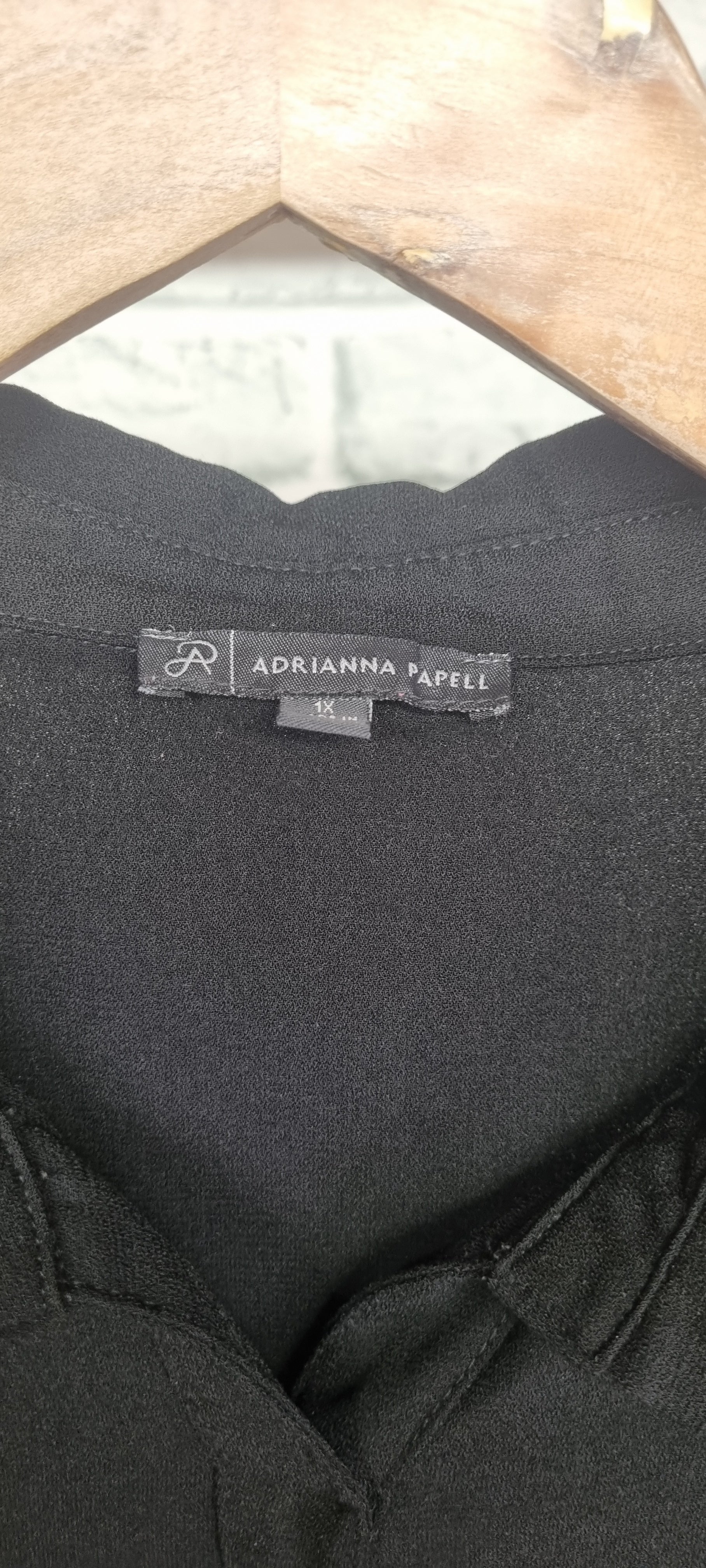 Adrianna Papell Black Blouse Size XL Shop for Shelter