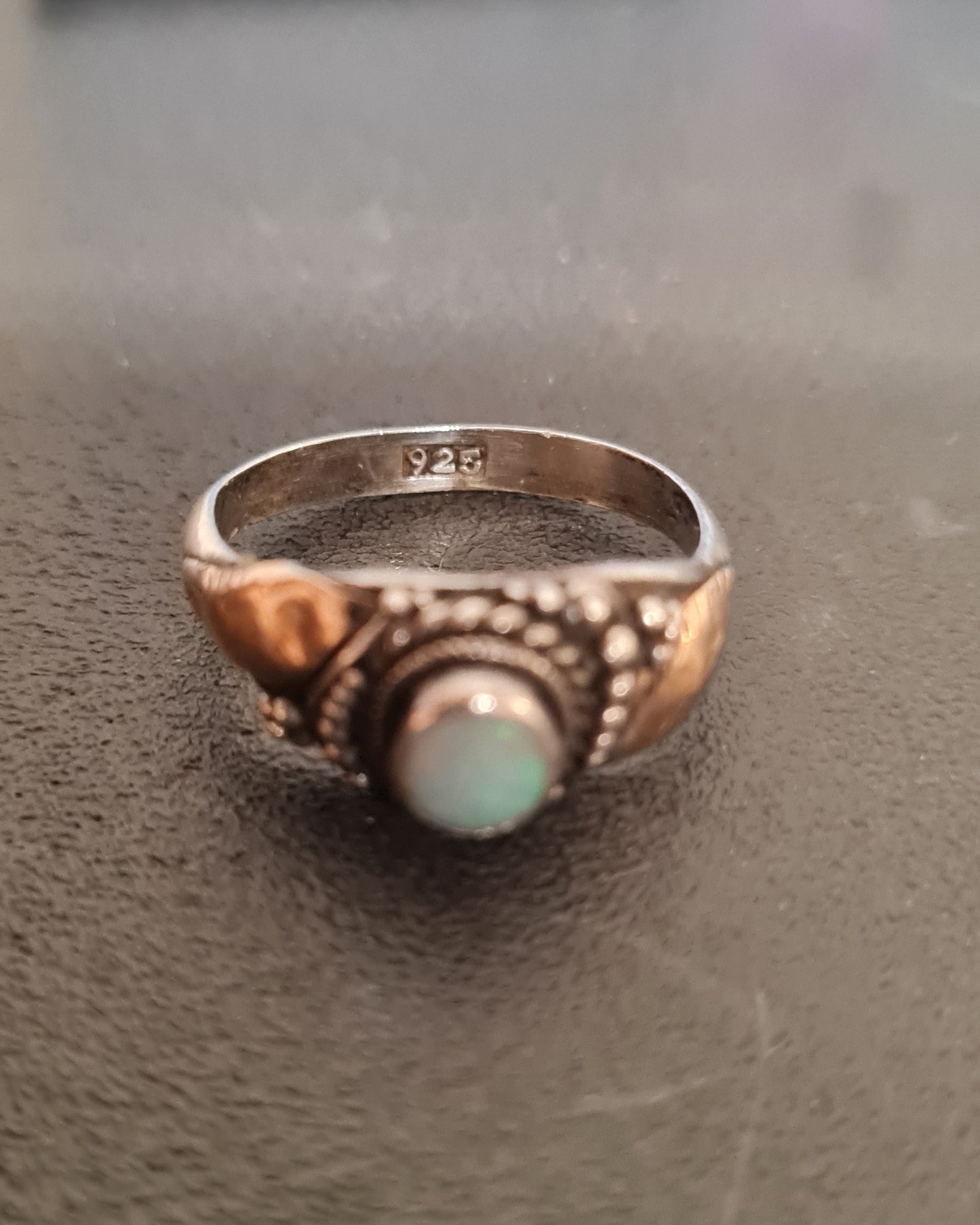 Vintage Silver Opal Ring