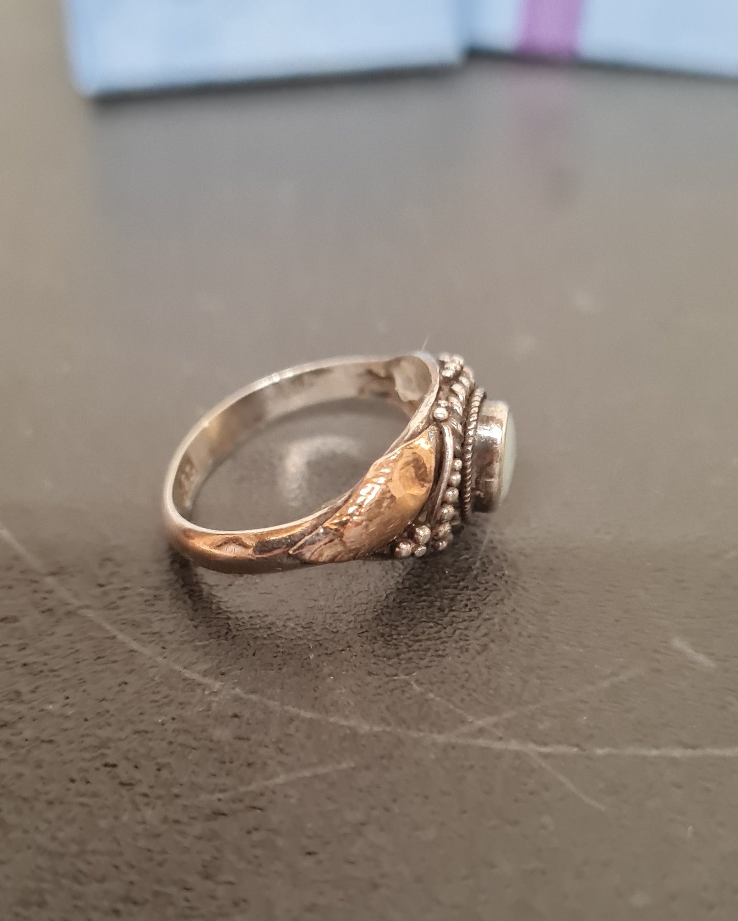 Vintage Silver Opal Ring