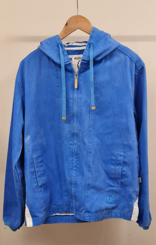 Vintage Deal Blue Denim Zip-Up Hoodie Size XL