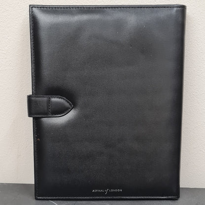 Aspinal of London Black Black Padfolio