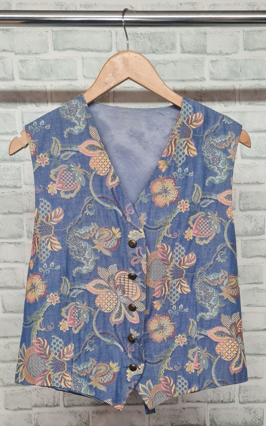 Vintage St. Michael Brocade Silky Vest