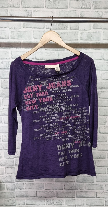 DKNY Jeans Purple Y2K Top Size Medium