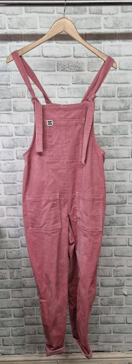 Lucy and Yak Pink Corduroy Dungarees Size 8