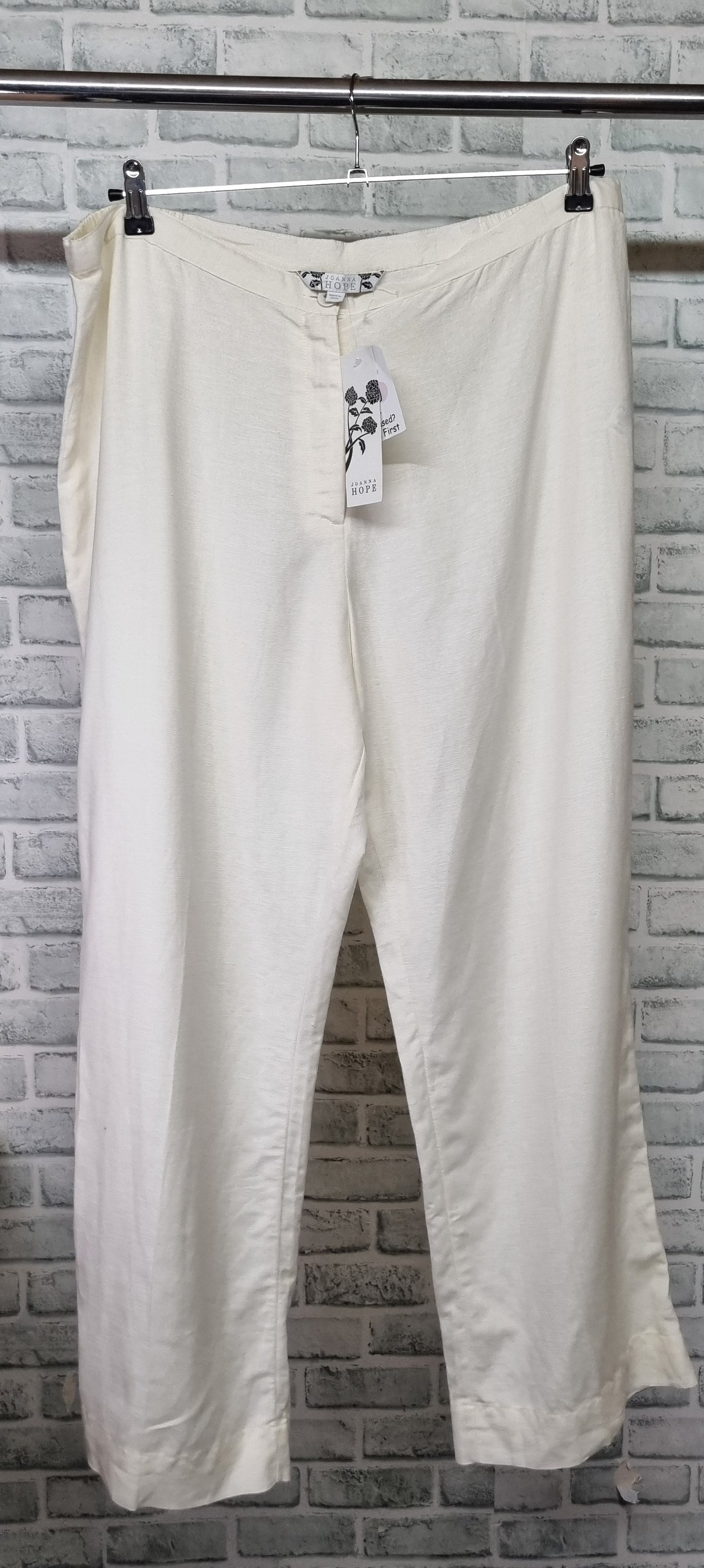 Joanna Hope Straight Cream Trousers Size 20 BNWT