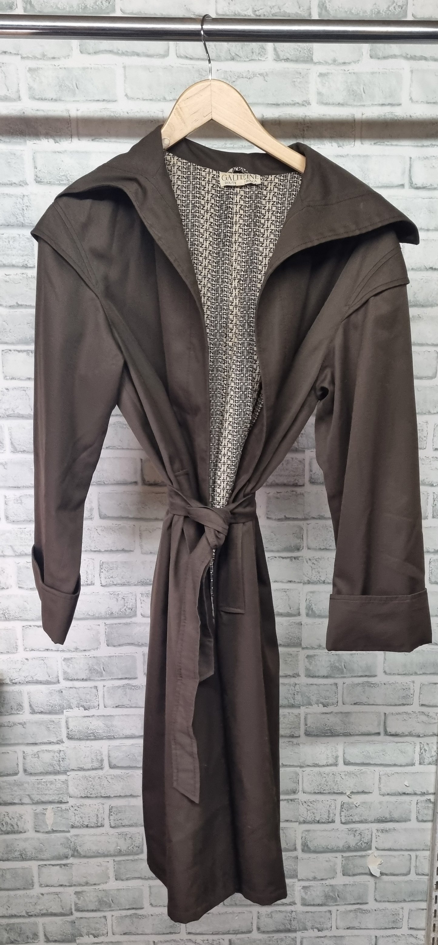 Princess Galitzine Boutique Roma Brown Trench Coat Size 42
