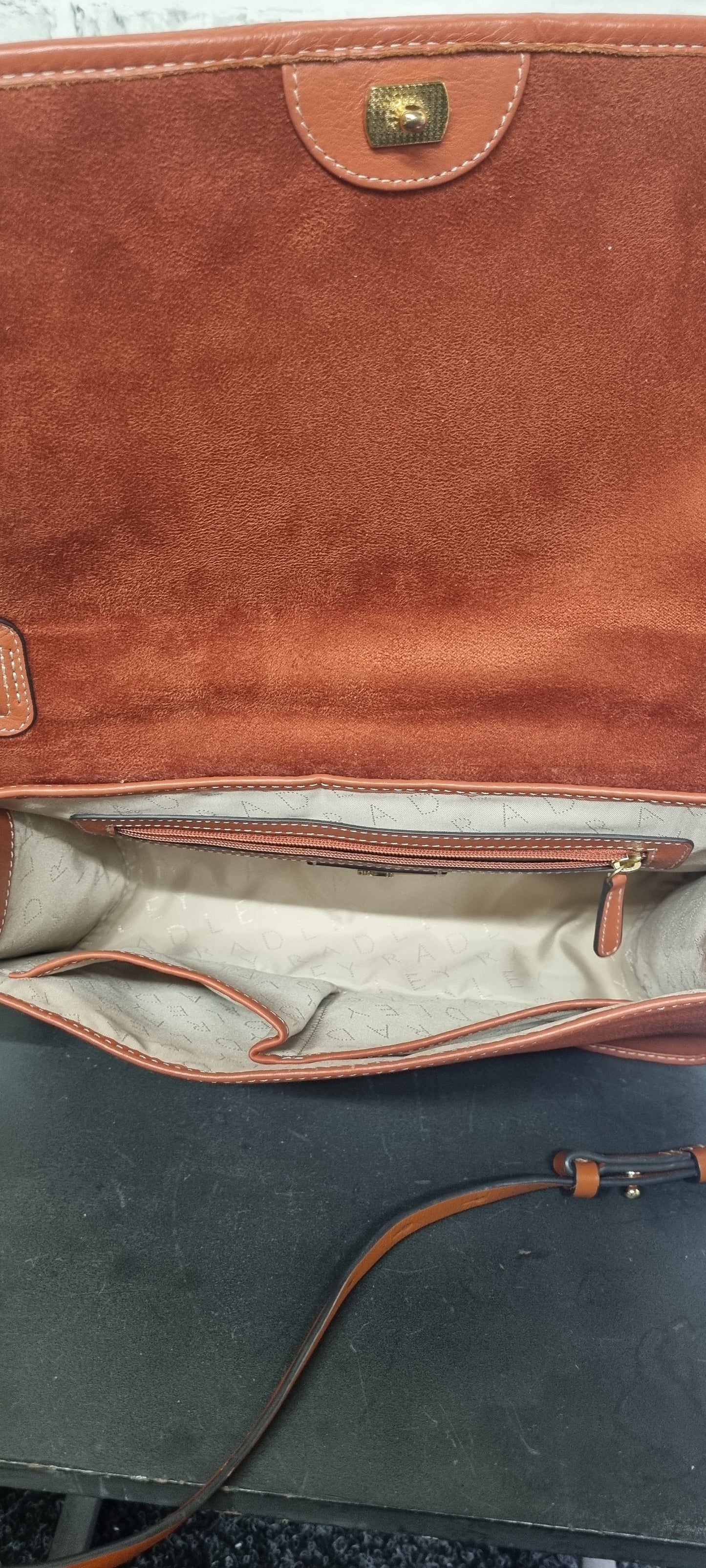 Radley Brown Leather Messenger Bag