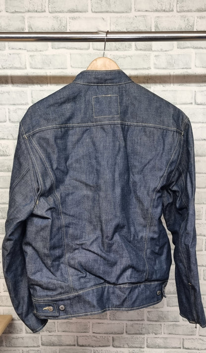 Levi's Denim Biker Style Padded Jacket Size Large