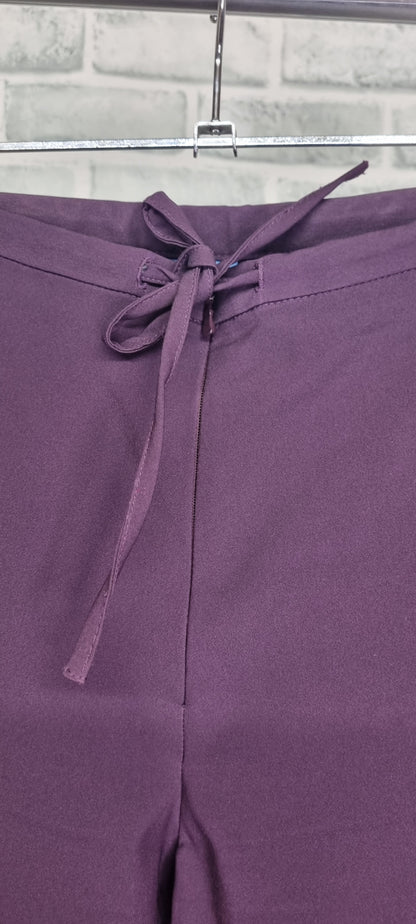 Ted Baker Leg Room Purple Straight Leg Trousers Size 3