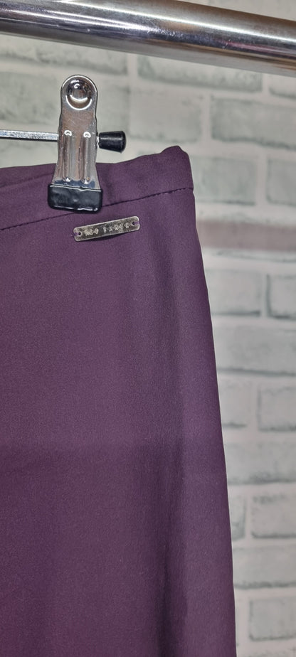 Ted Baker Leg Room Purple Straight Leg Trousers Size 3