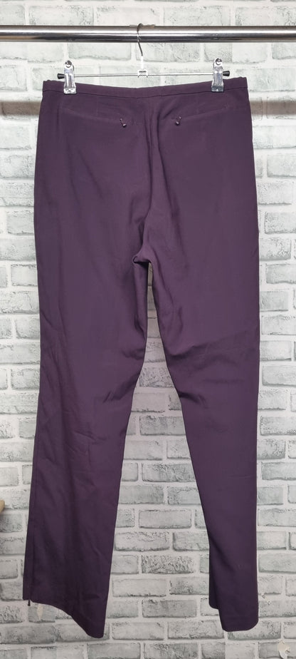 Ted Baker Leg Room Purple Straight Leg Trousers Size 3