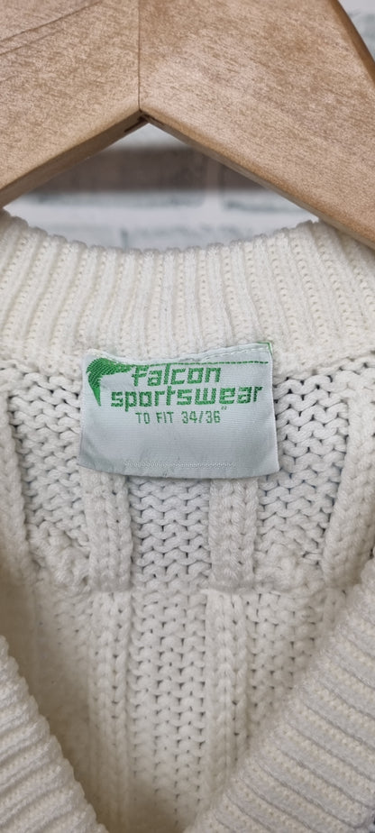 Vintage Falcon Sportswear Aran Knit Cricket Vest