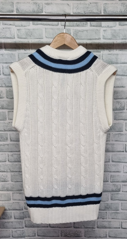 Vintage Falcon Sportswear Aran Knit Cricket Vest