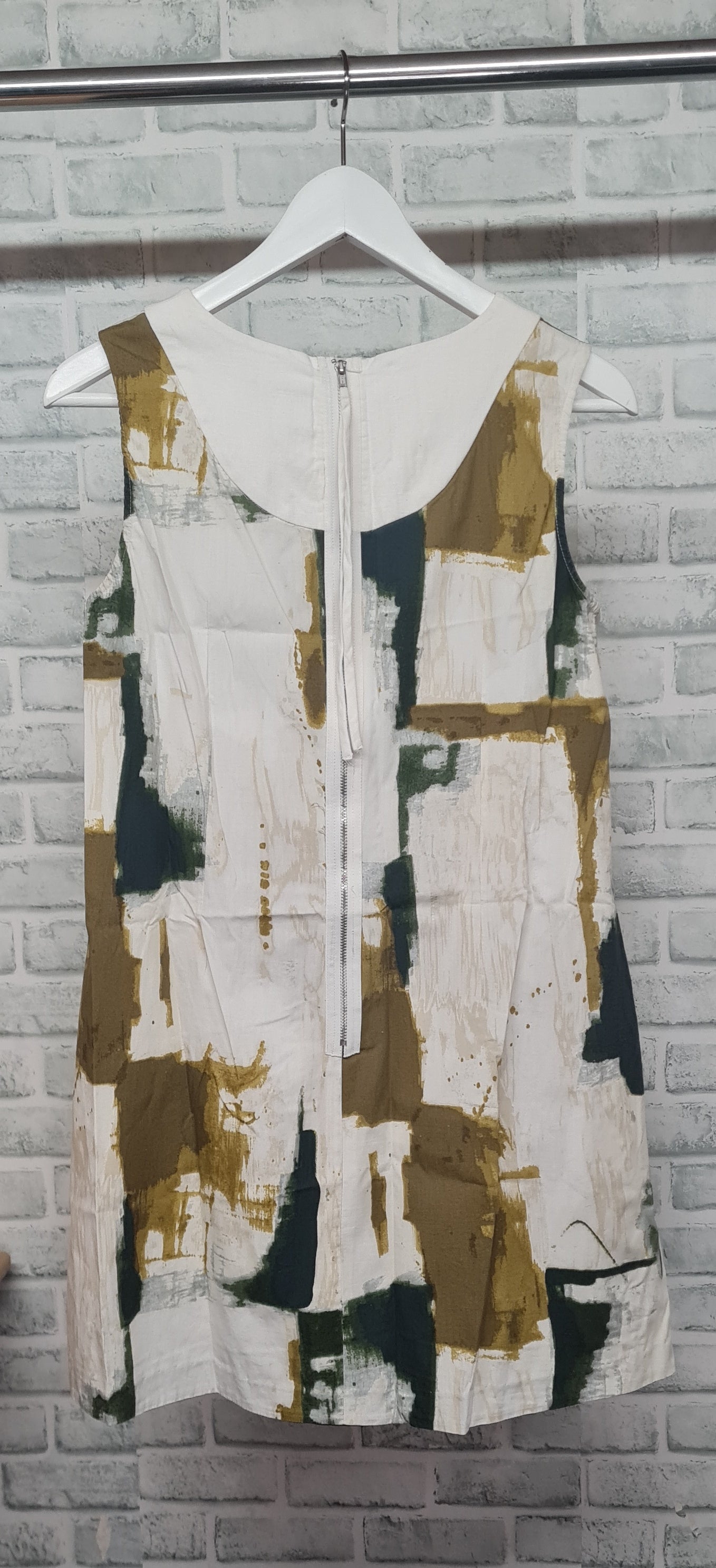 Simply Vera Vera Wang Gathering Detail Exposed Zip Mini Dress/Elongated Top Size 10