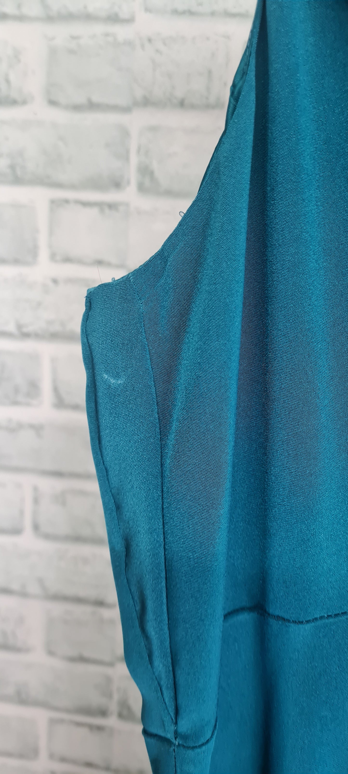 John Lewis Cowl Neck Lace Detail A-Line Teal Maxi Dress Size 16