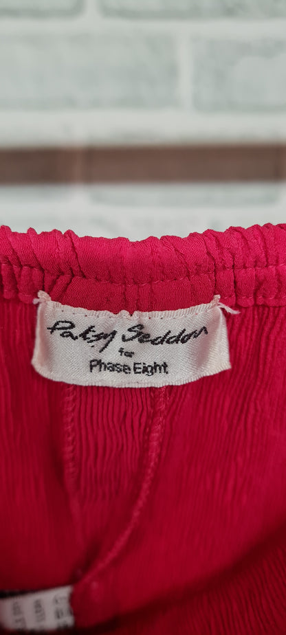 Patsy Seddon for Phase Eight Graduated Pleat Pink Midi Skirt