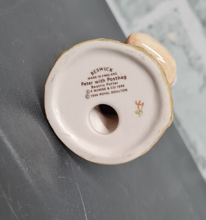 Royal Doulton Beswick Peter with Postbag Beatrix Potter 1996 Porcelain Figurine