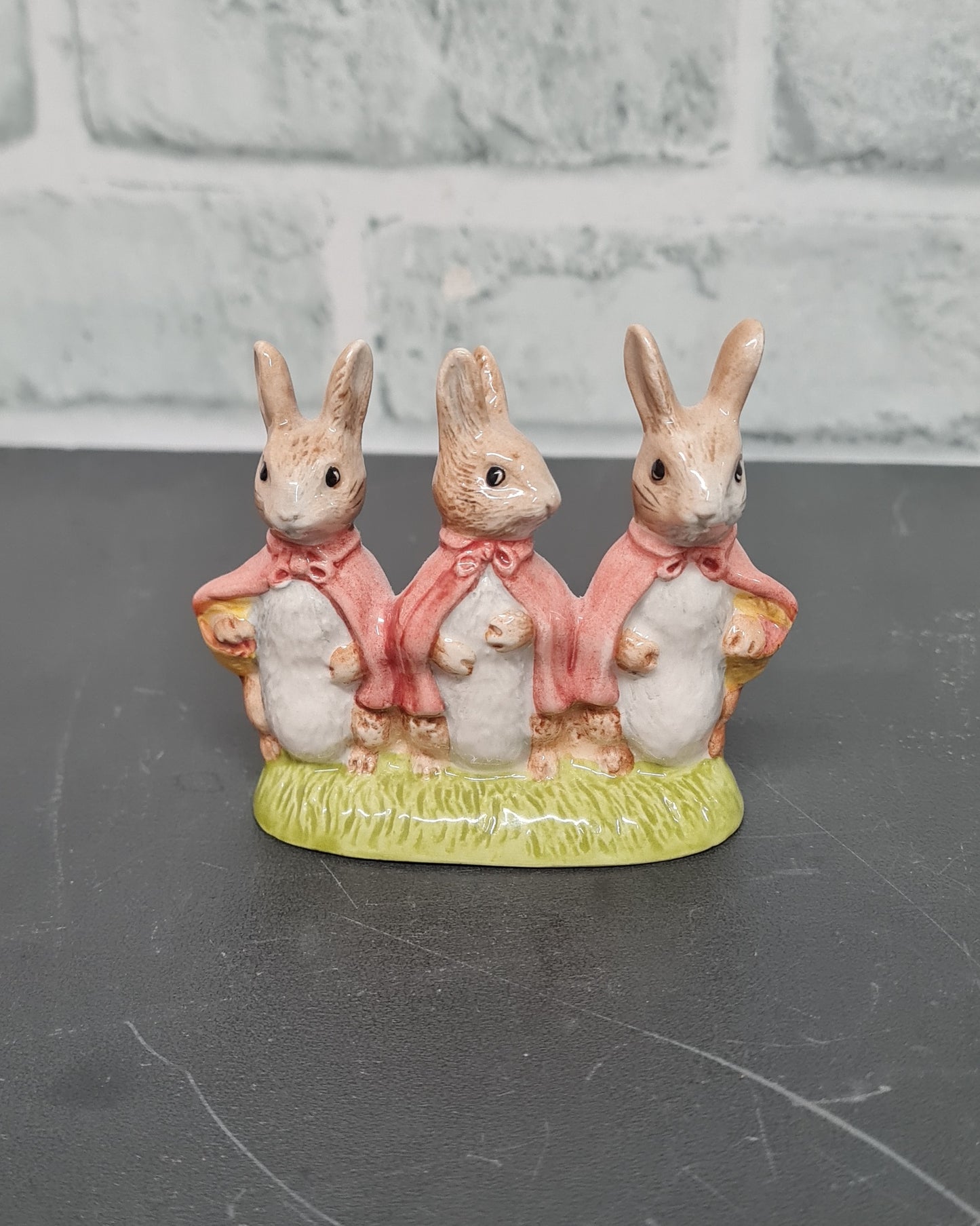 Royal Albert England Flopsy Mopsy and Cottontail Beatrix Potter 1989 Porcelain Figurine