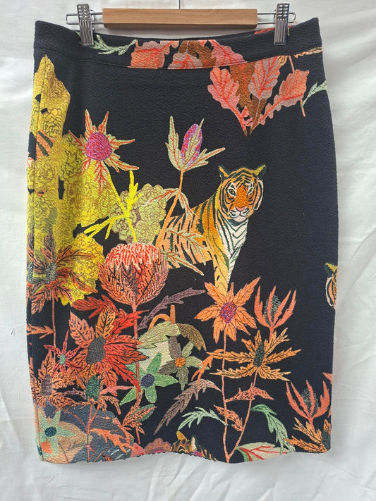 Anthropologie Michelle Morin Tiger Knit Skirt Small