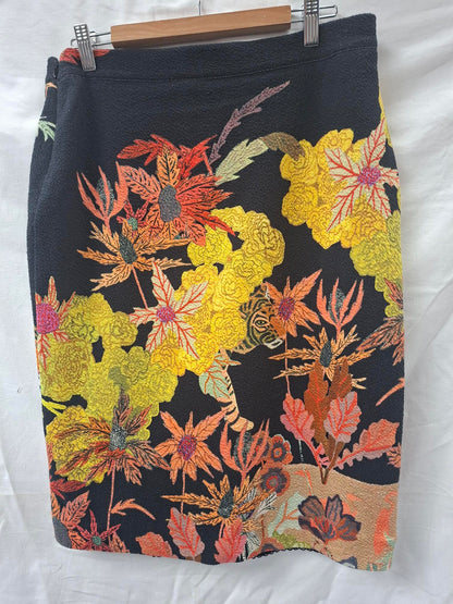 Anthropologie Michelle Morin Tiger Knit Skirt Small