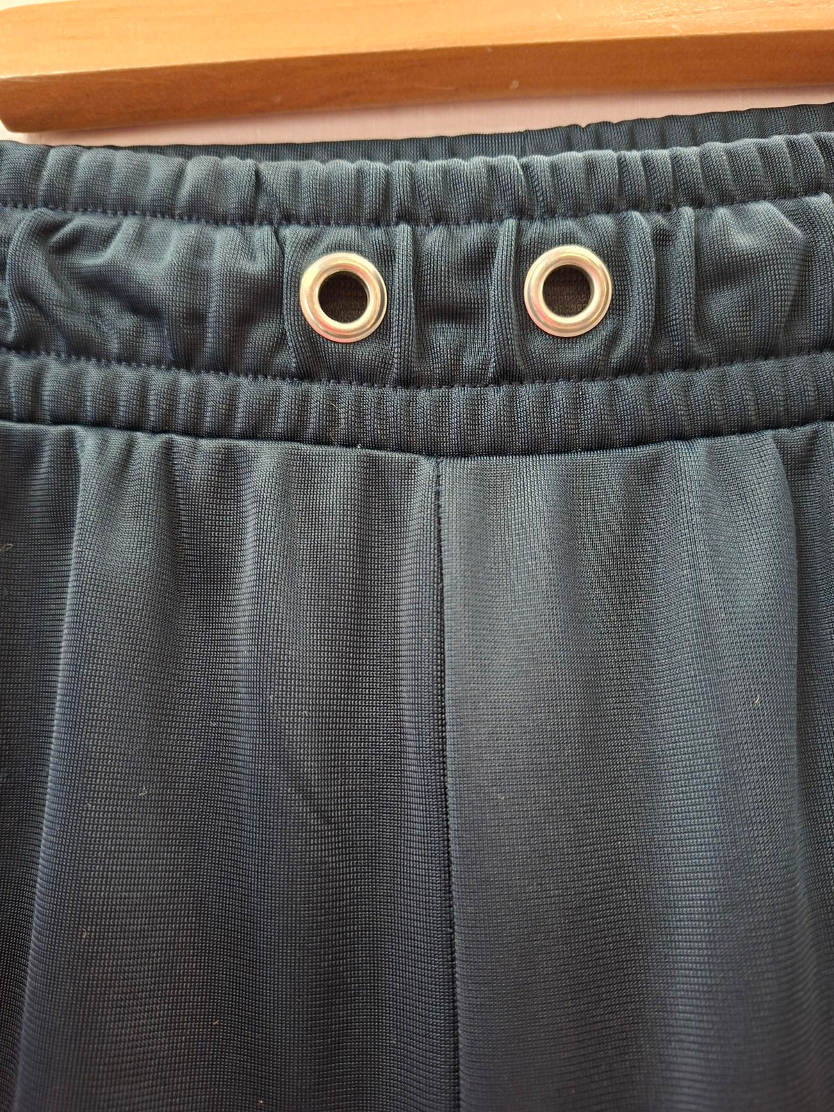 Ganni Wide Leg Track Trousers in Navy Size 10