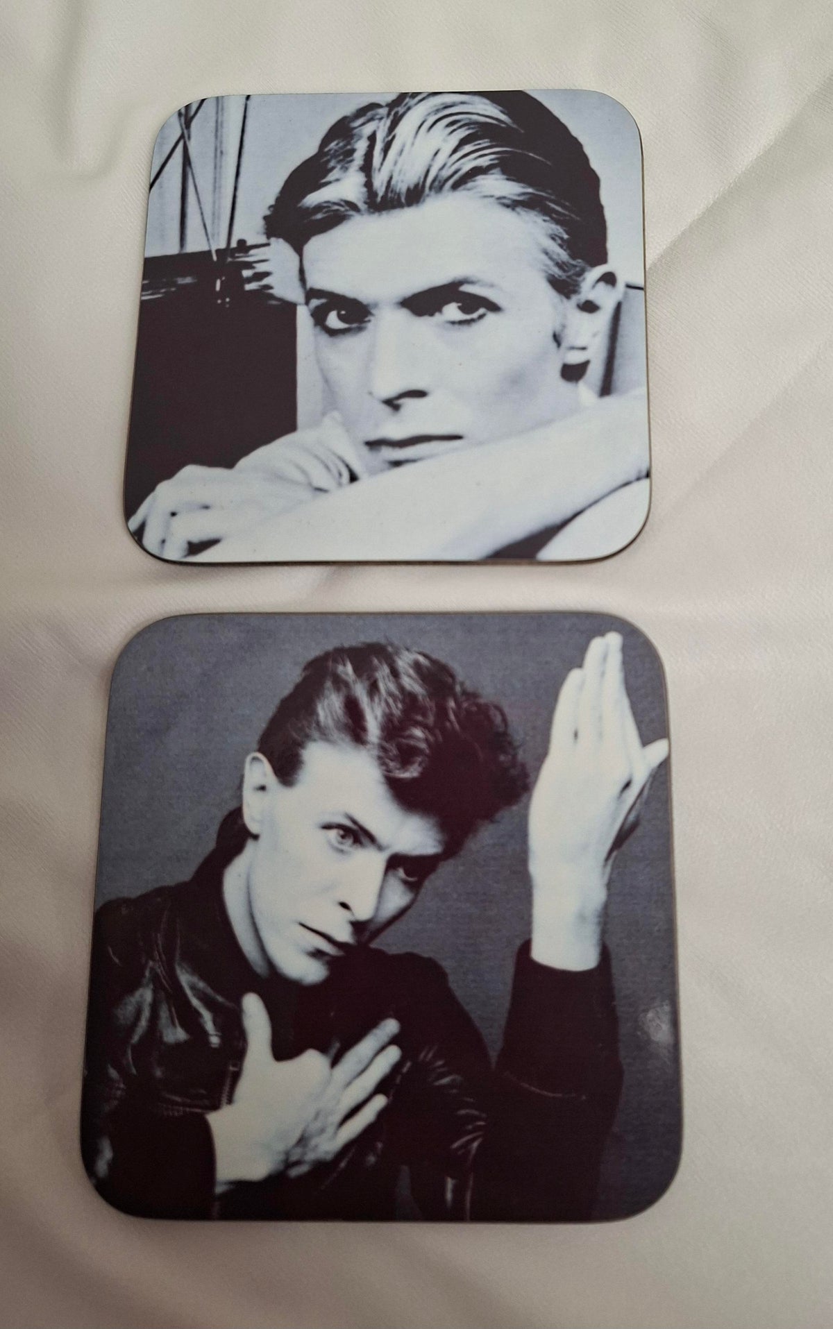David Bowie coaster set of 6 Including Ziggy Stardust, Station to Station and Heroes cover photos