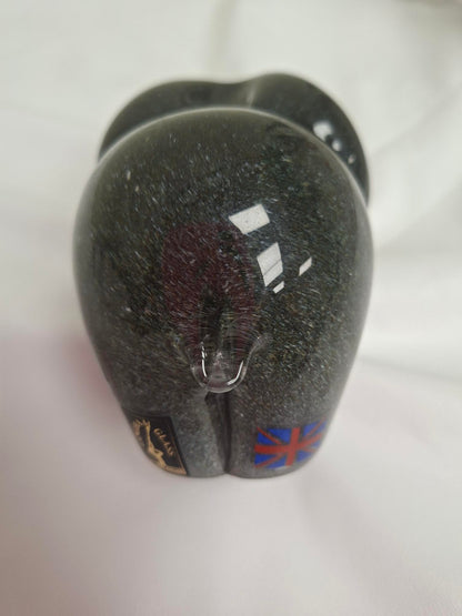 Langham Glass Crystal Grey Elephant signed Paul Miller